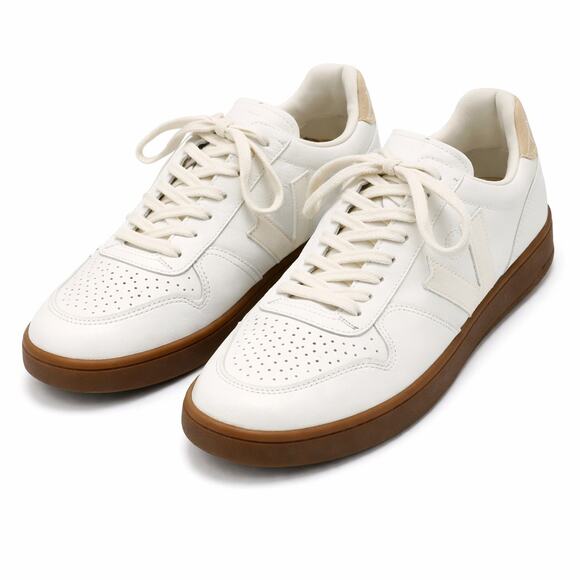 Veja V-90 Leather Sneakers White Pierre Almond Men's 12 Excellent Condition